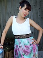 Naughty British housewife playing at the hottub