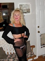 Ruth-Black Sheer & Mid Drift Pt1Pictures