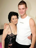 This granny gets fucked by her boy toy